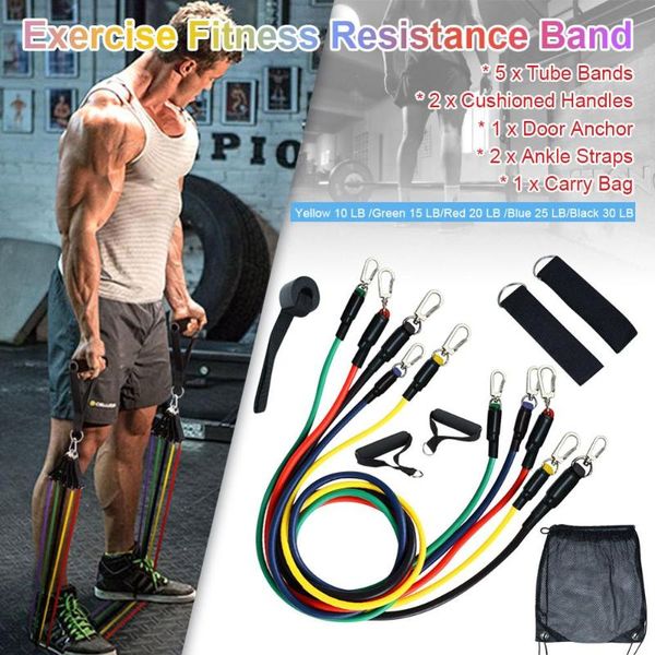 

resistance bands 11pcs set pull rope fitness exercises stretch training workout yoga home gym workouts