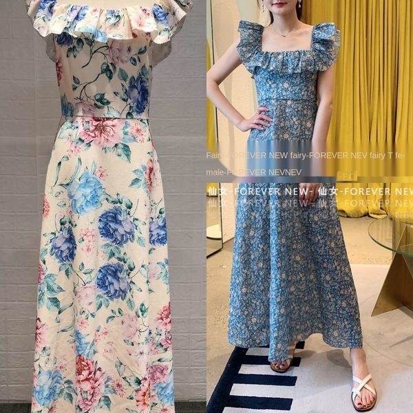 

lzv15 shoulder collar with dress one-line new 2020 summer floral slim-fit slim-fit elegant dress for women zci4v, Black;gray