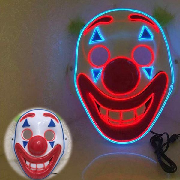

joker mask pvc horror 2020 spoof funny halloween clown cosplay props led light up party masks 2