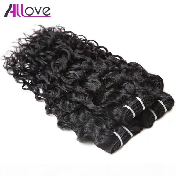 

wholesale 8a brazilian hair wefts 5bundles unprocessed peruvian indian malaysian water wave virgin hair extensions ing, Black