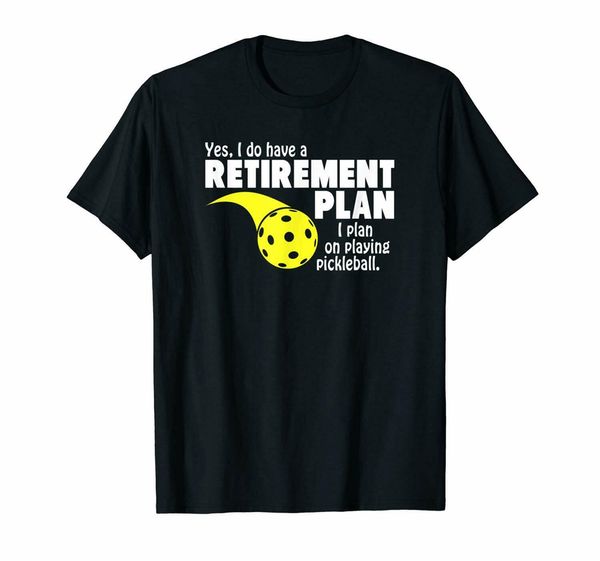 

black funny retirement i plan on playing pickleball t shirt 100% cotton loose plus size tee shirt sport hooded sweatshirt hoodie