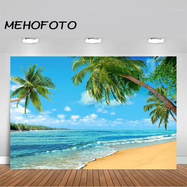 

background material summer beach backdrops for pography blue sea and sky po palm trees hawaiian backdrop booth1