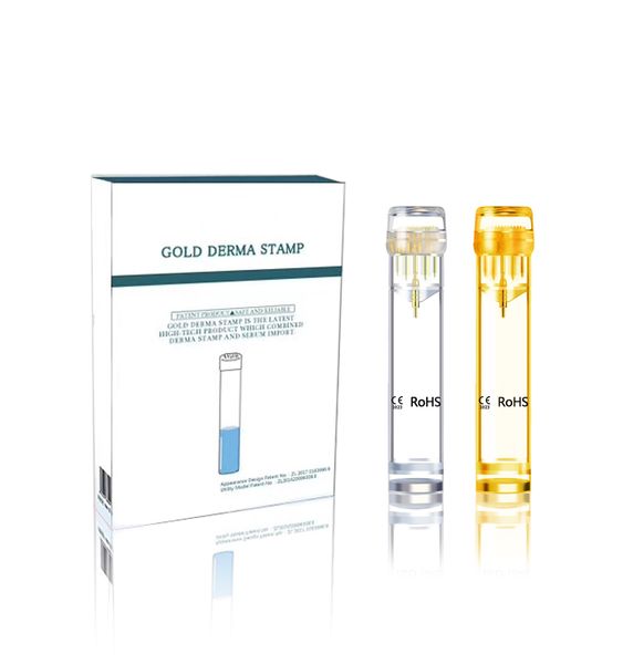 

hydra needle 19pins aqua micro channel mesotherapy gold needles fine touch system derma stamp anti-aging ce