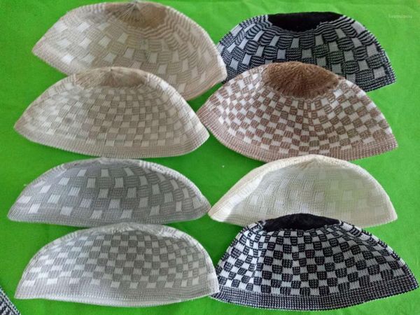 

one bag white knitted muslim men caps1