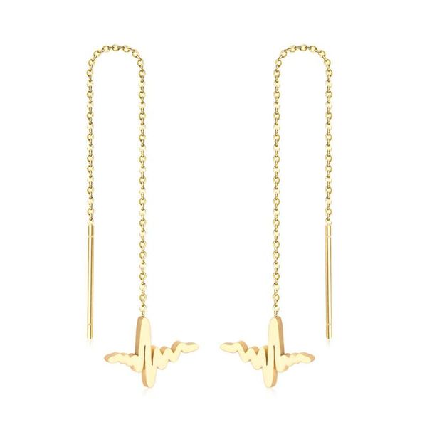 

dangle & chandelier luxukisskids long drop&dangle earrings fashion jewelry earings for women party gift stainless steel gold heart star earr, Silver