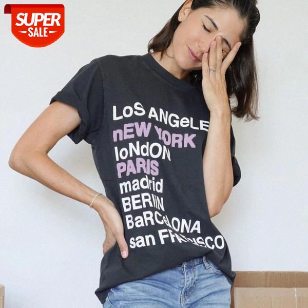 

letter faded hippie t shirt women summer short sleeve o neck 100% cotton tee shirts casual vintage loose boyfriend 2020 #fn8q, White