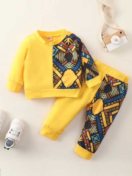 

baby graphic print sweatshirt & sweatpants she, White
