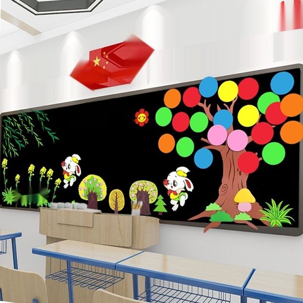 

tixqx environment classroom decoration scene sticker wall combina kindergarten layout color stereo foam blackboard wall newspaper stickers s