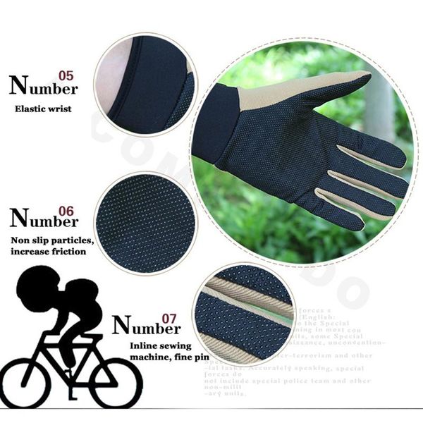 

summer man tactical gloves lightweight breathable riding gloves bicycle non slip full finger half finger gloves fishing wmtmwr, Black