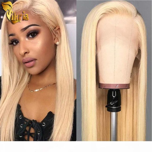 

613 blonde full lace human hair wig 13x4 lace front wig transparent lace pre plucked natural hairline with baby hair 130%~150%density indian, Black;brown