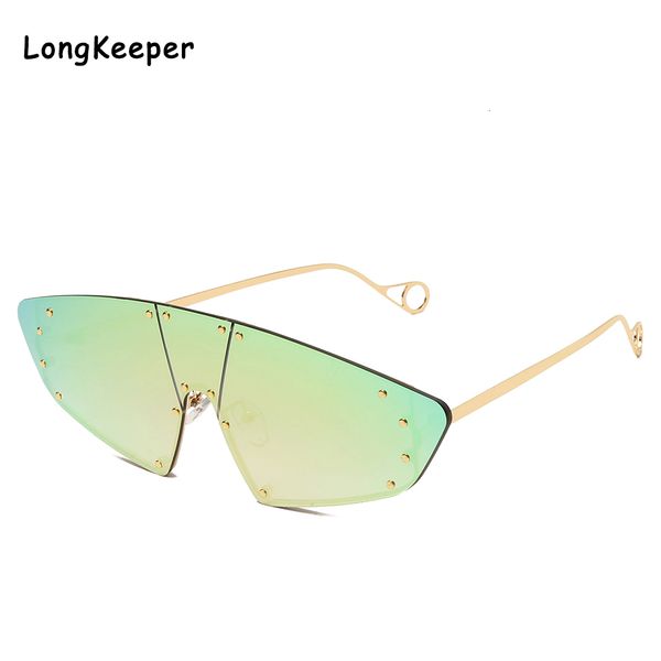 

black friday oversized sunglasses women 2020 steampunk sunglass men brand designer gradient mirrored glasses vintage rivet oculos uv, White;black