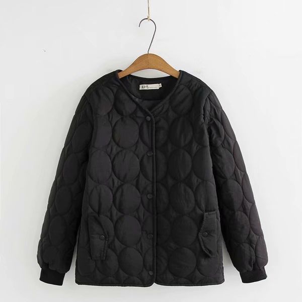 

2021 new 4xl plus size cotton coat women winter warm baseball collar jacket with female slim jackets wyzi, Black