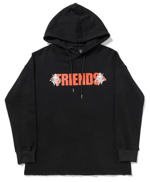 

21ss friends men's sweatshirt long sleeve sweater pullover hoodie us s-xl, Black