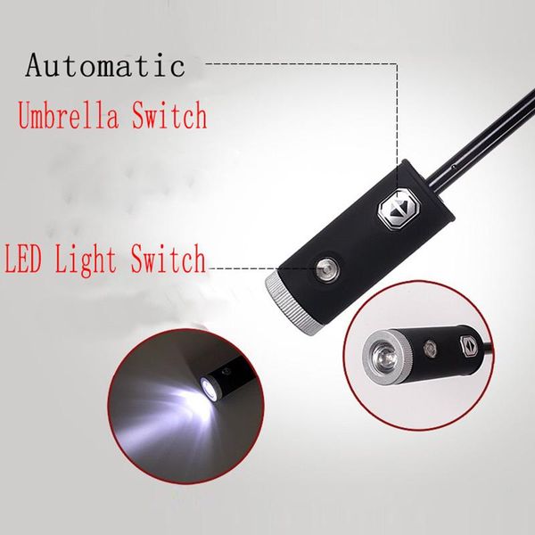 

led женщина зонт с фонариком мужчина зонтик вс дождь три складного matic зонтики с предохранительной флуоресценцией lace strip wmtxxk