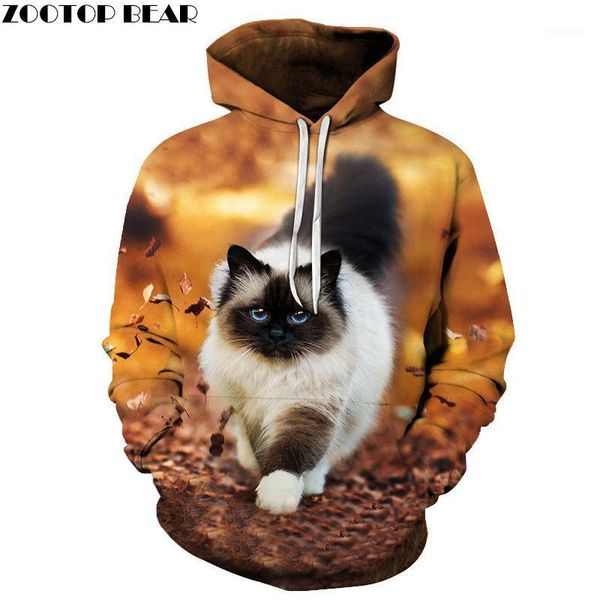 

autumn lovely cat printed 3d hoodies sweatshirt men hoodie tracksuits brand funny pullover male spring coat dropship1, Black