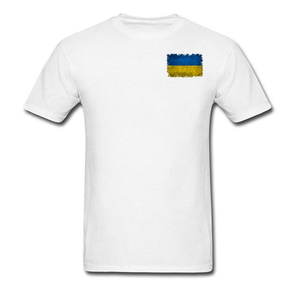 

new design short sleeve men ukraine flag printed on simple style white father's regular hoodie designers t shirts sweatshirt