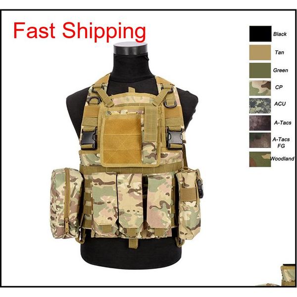 

outdoor sports outdoor camouflage body armor combat assault waistcoat tactical molle vest plate carrier vest no06-004 flpx4, Black;green