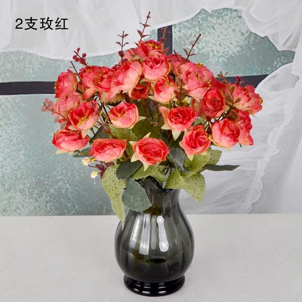 

imitation flowers gilding rose european style table flower pgraphy indoor decoration