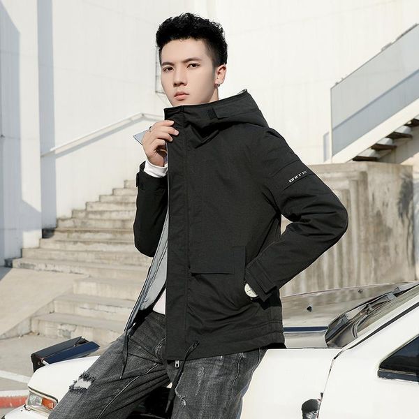 

2020 men's winter men's black fashion casual fashion down jacket1