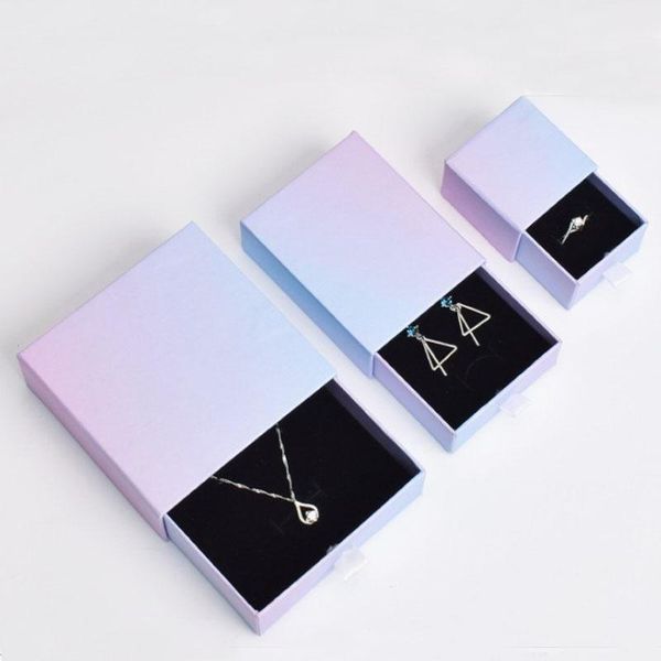 

blue box for jewelry 30pcs/lot hard paper drawer storage gifts box jewelry organizer boxes engagement ring for earrings necklace, Pink;blue