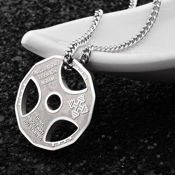 

new fashion bodybuilding pendant necklace men women jewelry gifts jan881, Silver