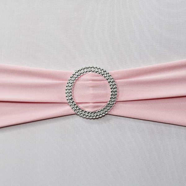 

lycra band stretch elastic bow with round ring for wedding banquet party decoration event spandex chair sashes q wmtagb