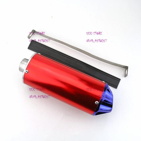 

выхлопные трубы мотоциклов универсальный красный глушитель moto atv скутер двигатель глушителем трубы для мотокросс dirt bike