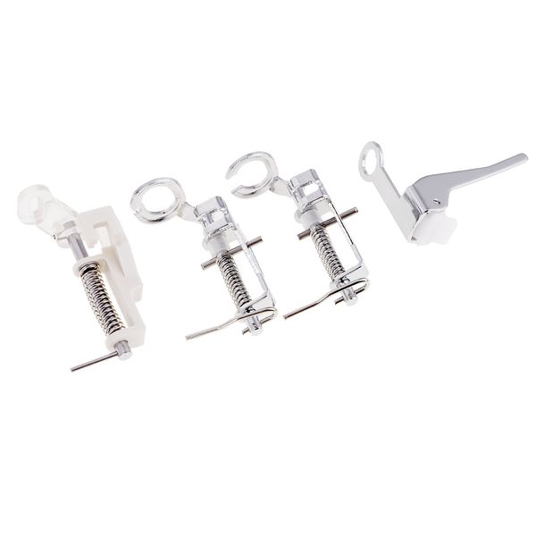 

4 pieces open & close toe embroidery foot motion darning foot presser feet for brother janome singer domestic sewing machine, Black