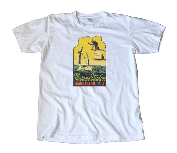 

florida marine studios decal t-shirt - marineland, dolphins, seaworld sport hooded sweatshirt hoodie