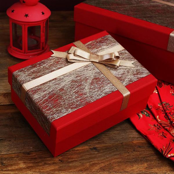 

gift wrap fashionable box customized red luxury charm carton creativity business haute couture large
