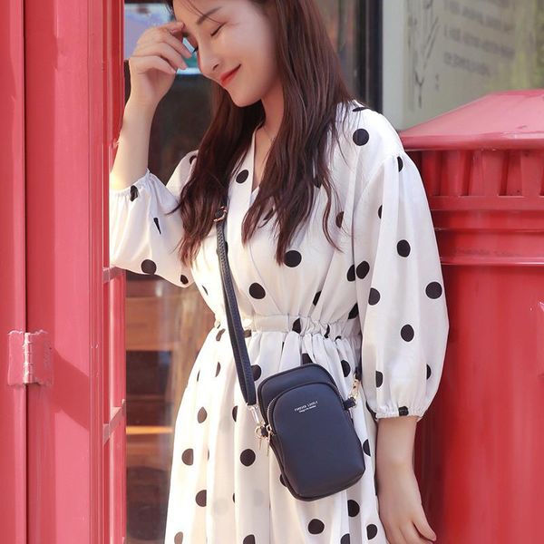 

women's shoulder bag pu leather crossbody purse ladies handbag fashion zipper pocket phone wallet female messenger strap bags