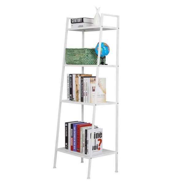 

4 layer wall ladder rack shelf bookshelf stand display unit storage