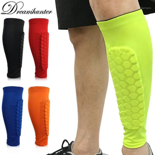 

men women compression running leg sleeve cycling calf support anti-collision shin guards protector outdoor sports1, Black;yellow