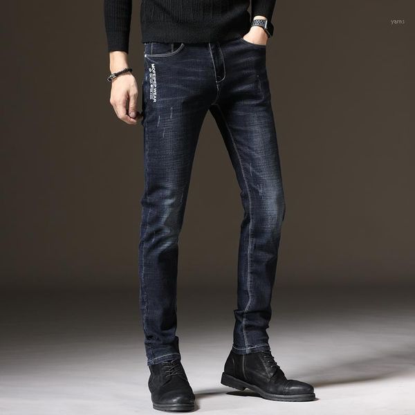 

jean homme men jeans skinny slim fit black blue denim heren biker stretch pants trousers casual distressed1