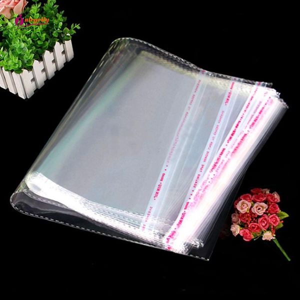 

integrity 1000pcs various large sizes clear self adhesive sealing plastic opp poly candy cookie packing resealable packaging bag