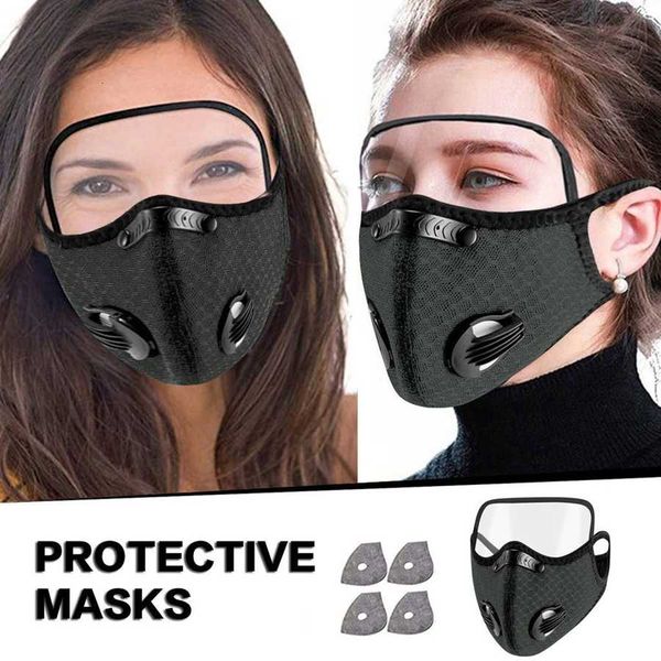 

eyes in face 1 cycling mask 2 shield with valve protection outdoor sports dustproof reusable breathable masks dda318