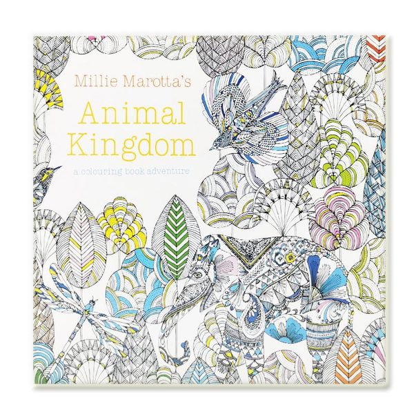 

24 страницы animal kingdom раскраска для взрослых детский сбросьте stress убить время картина drawing art book граффити книжка-раскраска bby