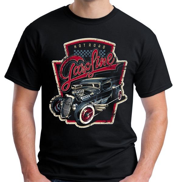 

mens t-shirt road gasoline american rat rod pick up v195 tee shirt sport hooded sweatshirt hoodie