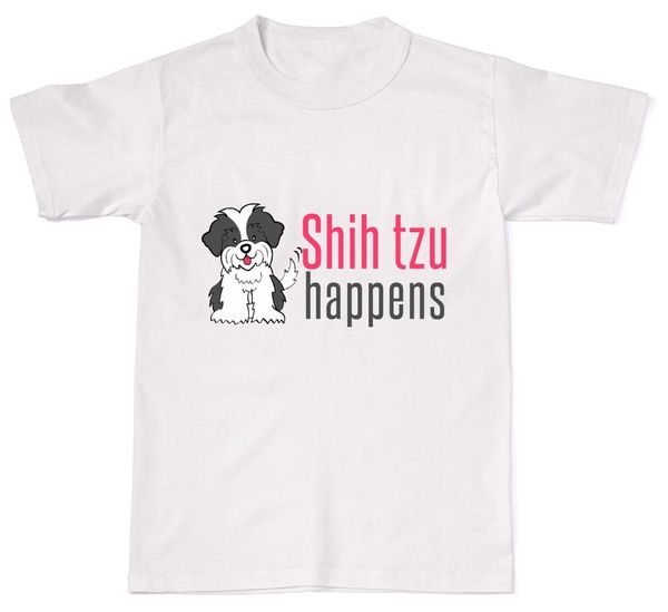 

summer sale fashion shih tzu happens funny cute dog puppy sh*t t-shirt sport hooded sweatshirt hoodie