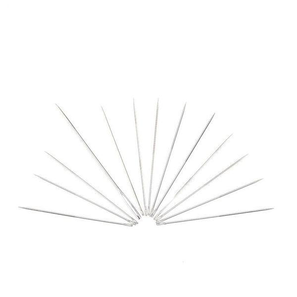 

55pcs/set stainless steel sewing needles sewing pins set for home diy crafts household different sizes sewing acc jlldof, Silver