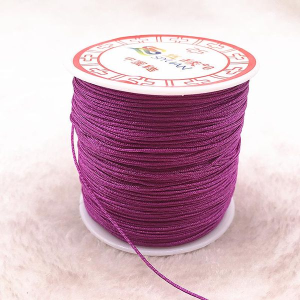 

100 м рулона 0,8 мм фиолетовый нейлоновый шнур резьба китайский узел макром шнур браслет плетеной струны diy кисточек бисером нить h jllbgr