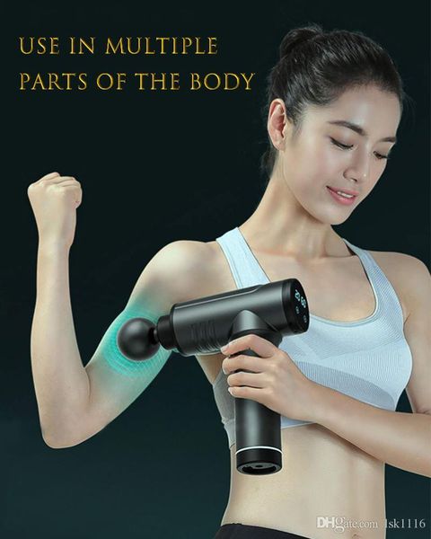 

massage gun with lcd display deep muscle relief fascia gun sports therapy massager body relaxation electric massager123