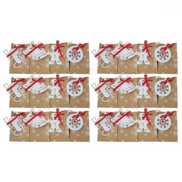 

gift wrap 24pcs christmas bags kraft paper goodie for party decoration q1qc1