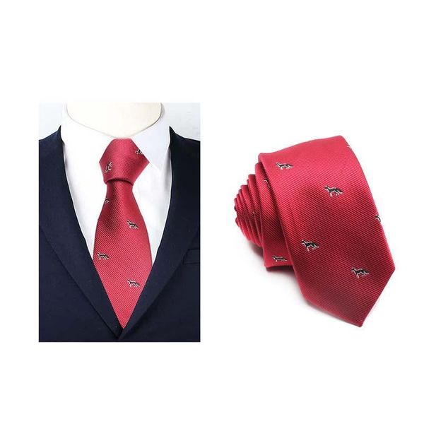 

windj polyester necktie men wolf catoon blue navy red business, Blue;purple