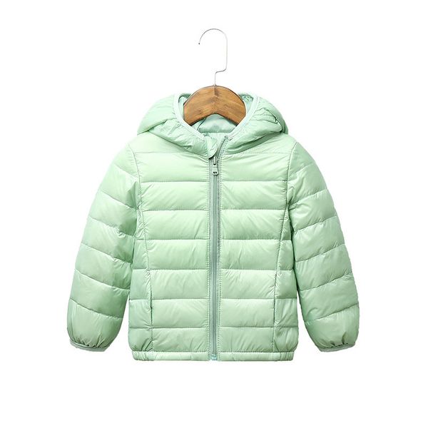 

2020 autumn winter children lightweight jacket boys and girls baby 90% white duck down hooded sportswear warm velvet solid, Blue;gray