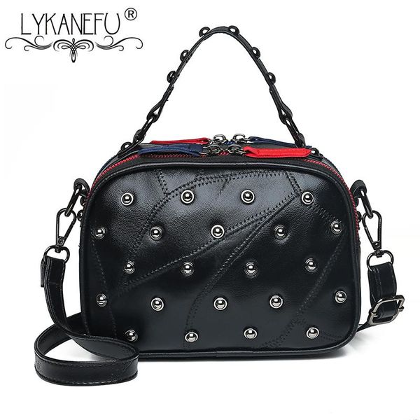 

lykanefu из натуральной кожи женщин сумки роскошные сумки женщин посыльного сумки rivet девушки плеча способа повелительниц перевозка груза