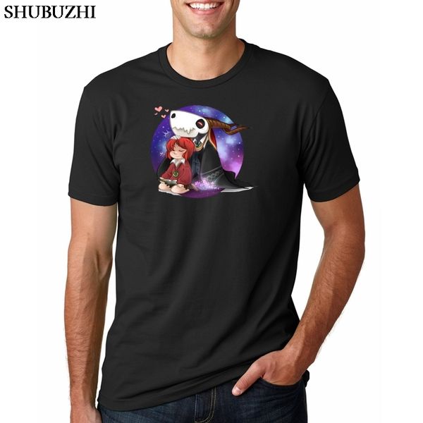 

tee the ancient magus bride chise and elias men's slim fit short sleeve tee new male original tee hooded sweatshirt hoodie men t shirt