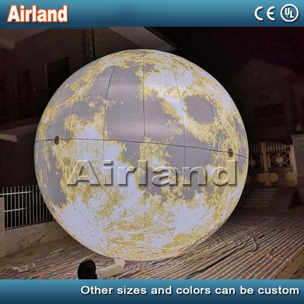 

valentines day 2m 3m 5m dia inflatable moon ball, moon balloon with led light for bar club showroom inflatable model