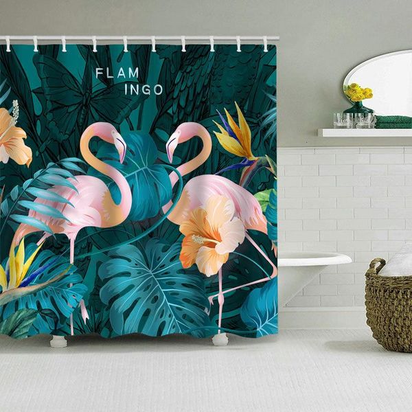 

flamingo marble полиэстер ванна водонепроницаемый душ в паттерне фотографии отпечатки nordic screen art шторы ванной 3d животные sqcoli