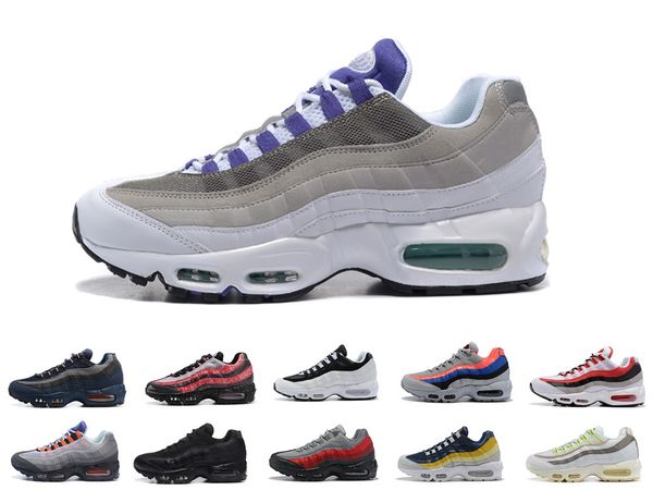 

2018 new mens 95 og navy outdoor shoes chaussure 95s walking shoe triple black white men running shoes cushion sneakers size 40-46